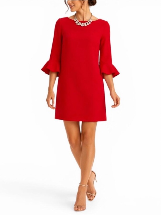 kate spade Dresses & Skirts - Kate Spade Luna Red Ruffle-Sleeve Dress - Size 4